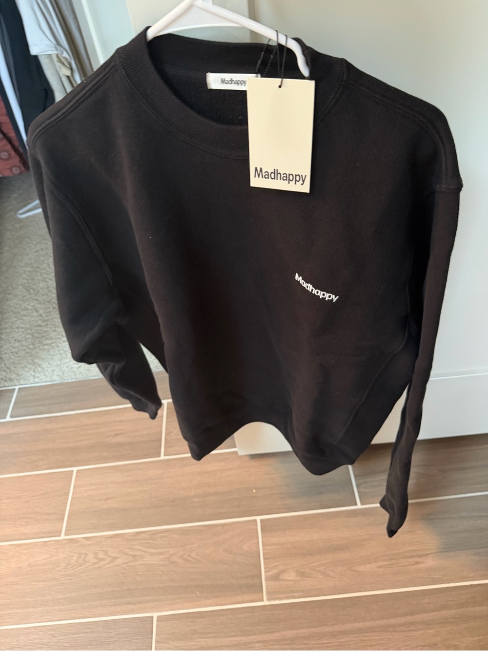 Madhappy Black Crewneck with Small Chest Logo